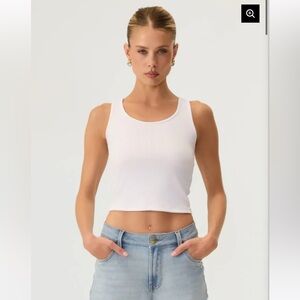 Hypeach essential organic cotton tank top eco certified in white